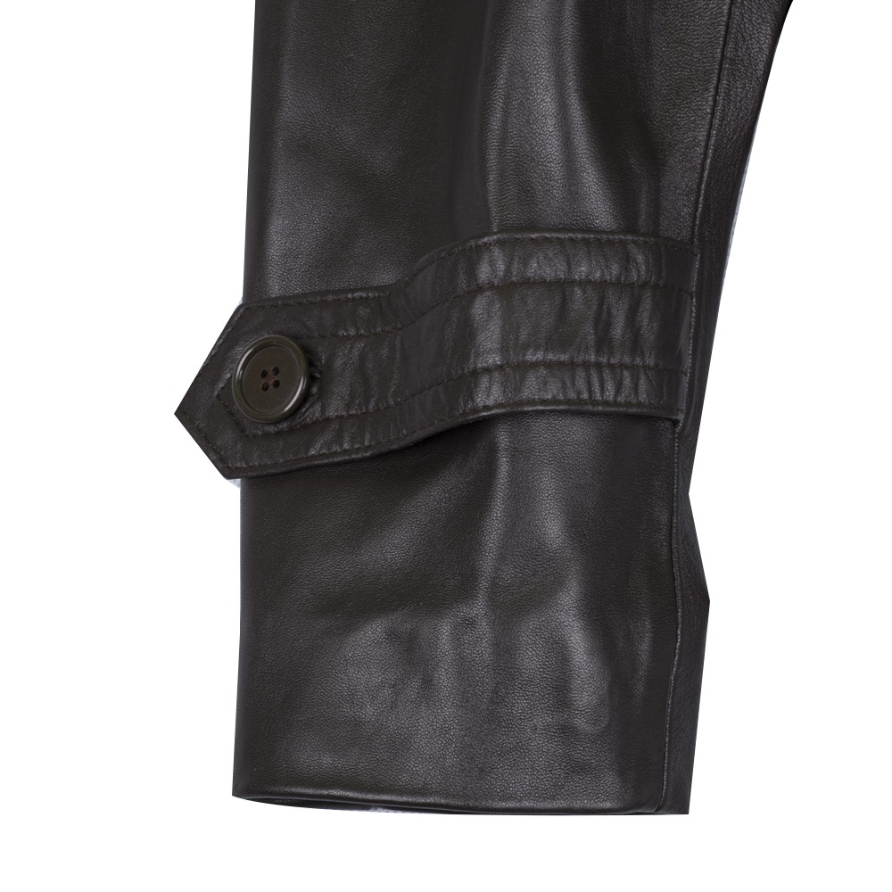 Men's Classic Double-Breasted Black Leather Jacket